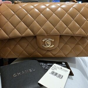 Chanel Tan Quilted Leather Shoulder Bag